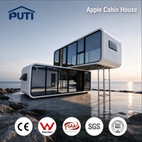 Cabane Apple Premium de 26 m², maison préfabriquée modulaire, anti-corrosion, pour utilisation en bord de mer, disponible dès maintenant