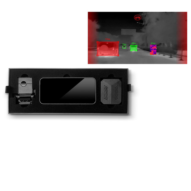 Pedestrian Animal Vehicle Identification Warning Vehicle Mounted Thermal Imager Driving Camera