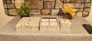 Decorative Food <b>Storage</b> Jar for Kitchen, Dining & Festive Gift Presentation Elegant Mother of Pearl Inlay Organizer Box - Product Image 2