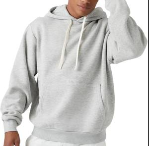 Sweat-shirts d'hiver pour hommes 100% coton personnalisés, en polaire épaisse, imperméables, coupe-vent, séchage rapide, respirants, teinture unie, 370g, avec poche - Product Image 1