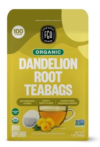 FGO Organic Roasted Dandelion Root <b>Tea</b>, 100 Count, Eco-Conscious <b>Tea</b> Bags, Resealable Bag - Product Image 6