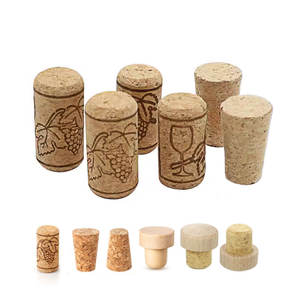 Tapón de Corcho con Tapa de Madera, Botella de Vidrio Pequeña de Roble Natural, Ecológica, Personalizada, Venta al por Mayor - Product Image 1