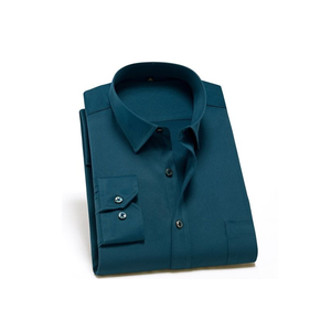 Chemise décontractée pour homme à manches longues, nouvelle conception, automne, slim, en spandex/polyester satiné, respirante, séchage rapide, pour BD - Product Image 4