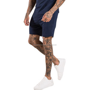 Pantalones Cortos Deportivos para Hombre de Alta Calidad, 100% Algodón, Diseño Personalizado, Logotipo Bordado, Antiarrugas, Cintura Media, Estilo Urbano - Product Image 2