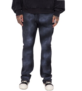 Pantalon de survêtement à logo personnalisable pour homme avec poches évasées empilées Pantalon de jogging Streetwear - Product Image 1