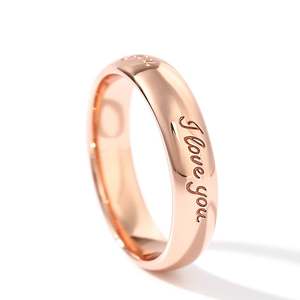 Jeulia I Love You Bague de mariage pour homme en alliage plaqué or 18 carats - Product Image 3