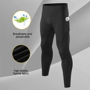 Camisas de compresión de hombre para correr de verano de alta calidad con conjuntos de mallas/trajes de hombre de culturismo de compresión de alta elasticidad al por mayor - Product Image 2