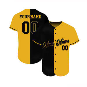 Maillots de baseball/softball respirants à manches courtes, personnalisés par sublimation, 100 % polyester, ensembles unisexes pour adultes - Product Image 6