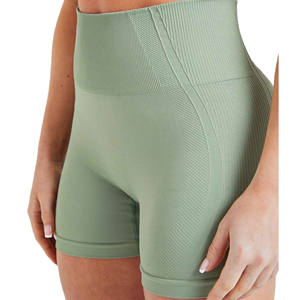 Shorts Deportivos Casuales para Mujer, Cintura Media, para Yoga y Gimnasio, Sin Costuras, Transpirables, de Secado Rápido, con Logotipo Personalizado, Efecto Push-Up, de Algodón - Product Image 5