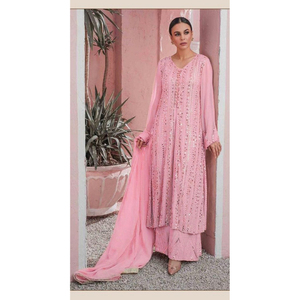 Nouveau Design Evergreen Faux Georgette broderie lourde travail Salwar Kameez avec dupata indien exportateur et fournisseur - Product Image 1