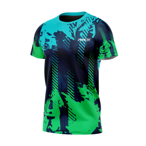 Camisetas de secado rápido de poliéster 100% para hombres en blanco Impresión de sublimación personalizada con logotipo Camisetas deportivas unisex para hombres - Product Image 3