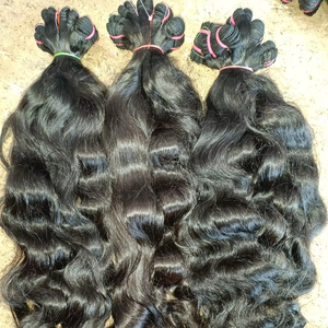 Extensiones de cabello humano Remy indio ondulado natural Tipo de cabello Remy indio ondulado de alta calidad - Product Image 1