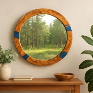 กรอบกระจกติดผนังไม้และเรซิ่น คุณภาพเยี่ยม ราคาสมเหตุสมผล สำหรับตกแต่งผนังห้องนั่งเล่น ให้ลุคที่สวยงาม - Product Image 1