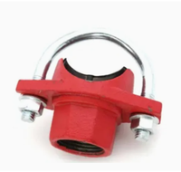 Raccords de tuyauterie pour système d'incendie de haute qualité en fonte ductile, conception à bride, peinture époxy, fixation flexible à boulon en U moulé