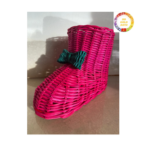 Adornos colgantes de Navidad de ratán hechos a mano ecológicos, mimbre Natural, decoración de vacaciones Bohemia rústica para el hogar y el árbol - Product Image 4