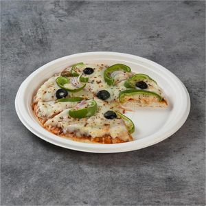 Bagasse de canne à sucre naturelle 12 pouces Vaisselle jetable pour fêtes et restaurants Vaisselle et assiettes-Fabriqué en Inde - Product Image 1