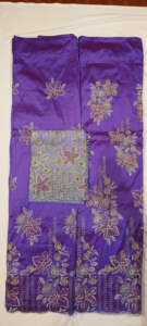 Tissu en taffetas tissé nigérian George de qualité supérieure, très demandé, avec motifs floraux et perles, antistatique et respirant - Product Image 2