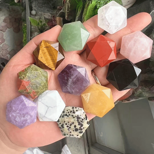 Venta al por mayor Natural David estrella cristal hexágono piedra preciosa tallada energía piedra para curación meditación Reiki Chakra decoración espiritual - Product Image 5
