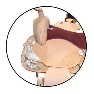 Ensemble de selle en cuir véritable de style occidental fait à la main - Product Image 3