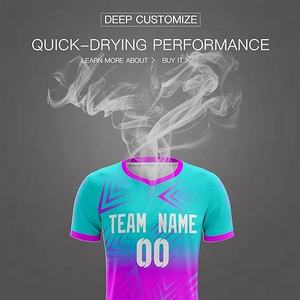 High Quality Custom Sublimated Printed Soccer Uniform Adult Jersey Quick Dry Breathable <b>Fabric</b> Custom Team Logo Style Sets - Product Image 4