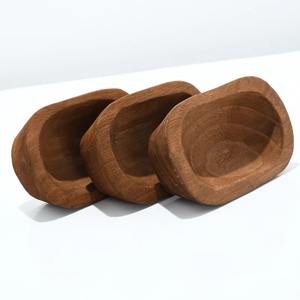 Cuenco decorativo de madera Natural hecho a mano, centro de mesa rústico, bandeja de exhibición decorativa para el hogar, cocina, comedor, sala de estar, uso - Product Image 6