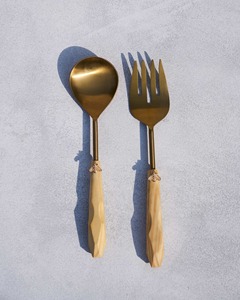 Restaurant Grade Stainless Steel <b>Salad</b> <b>Server</b> Set Designer Handle Polished Serving Tools - Product Image 2