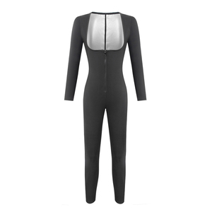 Traje de entrenador de cintura de neopreno de cuerpo completo para mujer para entrenamiento en casa y pérdida de peso Sauna mono traje de sudor - Product Image 5
