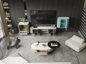 Modern Wood Side <b>Cabinet</b> for Home & Apartment Use in Living Room & Bedroom Versatile Home Furniture - Product Image 3