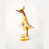 Figurine de canard en bambou faite à la main, écologique, couleur personnalisée, art moderne, design unique, décoration de table de luxe pour mariage, anniversaire, maison