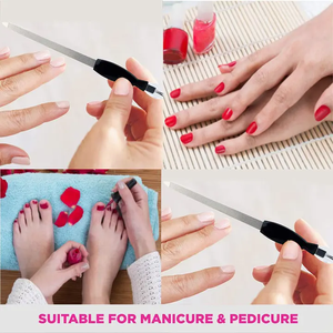 Lima de zafiro de doble cara de alta calidad, lima de uñas de hoja larga con mango cómodo, Lima de Metal de acero al por mayor para la belleza - Product Image 6