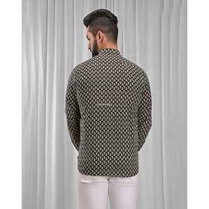 Camisa Casual Estampada 100% Algodón para Hombre, Corte Slim Fit con Mangas Largas, Talla 6XL, Suministro ODM - Product Image 3