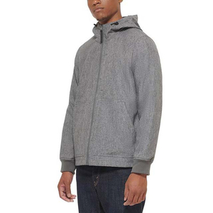 Vêtements de sport à capuche formation course Softshell vestes hommes fermeture éclair manteaux de pluie séchage rapide haute rue hommes vestes du Pakistan - Product Image 4