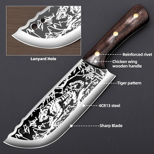 Couteau de chef en acier inoxydable fait à la main avec manche en bois et gaine en cuir fin cadeau pour son couteau tendance couteau à légumes - Product Image 3