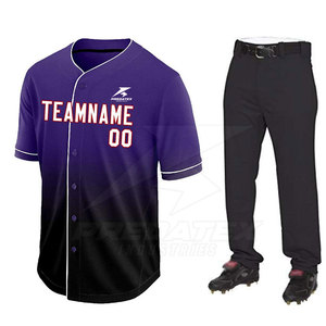 Servicio OEM, Uniforme de Béisbol Personalizado, Transpirable, 100% Poliéster, Ropa Deportiva de Moda para Adultos - Product Image 1