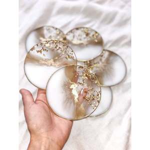 Juego de 4 posavasos de resina de diseño hecho a mano superior con calidad y diseño extra premium a muy buen precio - Product Image 5