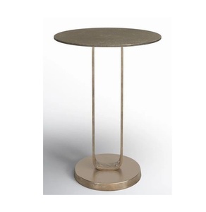 Table d'extrémité et d'appoint en aluminium de forme ronde pour meubles de décoration de bureau et de jardin disponibles au prix de gros - Product Image 1