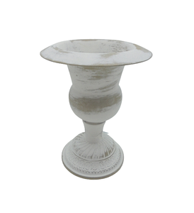 <b>Table</b> Top Decorative Set of 2 Iron Flower Vase White W/<b>Copper</b> Antique Luxury Style Nordic Flower Vase For Home Decoration - Product Image 1