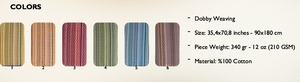 ผ้าขนหนูชายหาด DAFNI BIG PAZAR สีม่วง ลายพิมพ์เฮอร์ริงโบน ผ้าฝ้ายเทอร์รี่ แต่งพู่สีขาว น้ำหนักปานกลาง 440 กรัม ทอจาก HDPE - Product Image 2