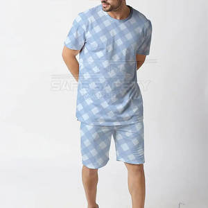 Vente en gros de vêtements de ville en coton pour hommes, ensemble short et t-shirts, survêtement d'été, logo personnalisé, ensemble décontracté, shorts et chemises - Product Image 4