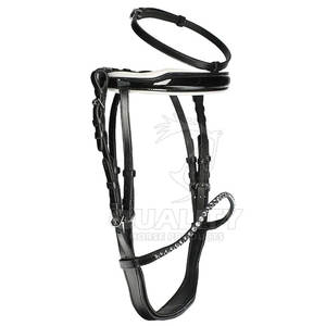 Bride de cheval fabriquée au Pakistan, la conception rembourrée douce offre un contrôle doux et une bride de cheval confortable - Product Image 5