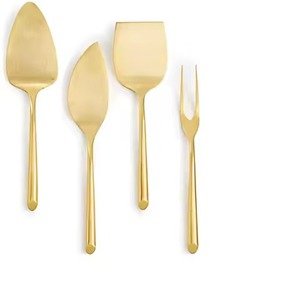 Ensemble de couteaux à fromage en acier inoxydable à poignée en bronze pour servir du fromage au petit-déjeuner - Product Image 5