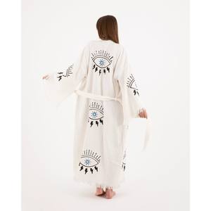 Women Full Length Kimono Modern Minimal Outerwear With Extended Length Designed For Stylish Layering And Casual Elegance - Product Image 6