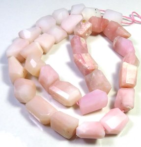 ลูกปัดโอปอลสีชมพูทรงหยดน้ำ ขนาด 16 นิ้ว หินโอปอลธรรมชาติ ขนาด 9-14 มม. ทรงเหลี่ยมแบบไม่สม่ำเสมอ เกรดดี 200 เม็ด - Product Image 1