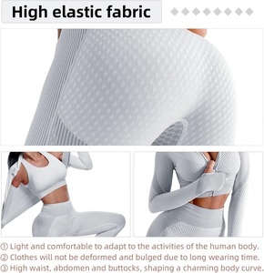 Ensemble de vêtements de yoga respirant imprimé pour femmes, automne-hiver, soutien-gorge sans couture, leggings, spandex/polyester, inspiré de la rue, fitness - Product Image 3