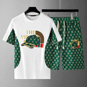 Abbigliamento estivo all'ingrosso nuovo Design da uomo Casual Twin Set a maniche corte T-Shirt Shorts Twin Set da uomo di alta qualità per uomo Twin Set