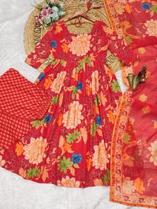 Nueva moda verano Anarkali Salwar Kameez vestido traje para adultos Pishwas vestido étnico al por mayor para fiestas - Product Image 4