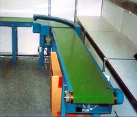 Convoyeur à bande personnalisé résistant à la corrosion, qualité alimentaire PU/PVC/PP, haute qualité, convoyeur à angle de rotation, convoyeur courbé à 90 degrés