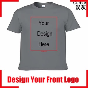 เสื้อยืดพิมพ์ข้อความชื่อข้อความแบบกำหนดเองเสื้อยืดฤดูร้อนผ้าคอตตอนสำหรับผู้ชายออกแบบส่วนบุคคลด้วยตัวคุณเอง - Product Image 3