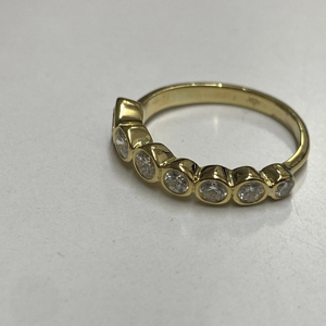 แหวนพลอยสไตล์ชนเผ่าสีทอง18K ประดับเพชรทับทิม (คอรันดัม) สำหรับงานแต่งงานงานวันครบรอบเด็กๆ - Product Image 5