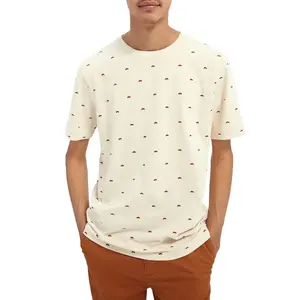 Camiseta ajustada de algodón con cuello redondo 2024 para hombre, camiseta en blanco personalizada de alta calidad al por mayor, nuevo diseño - Product Image 1